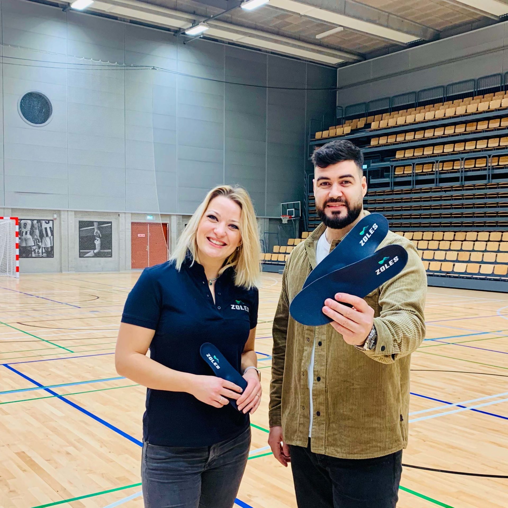 Daniel og Cecilie med såler